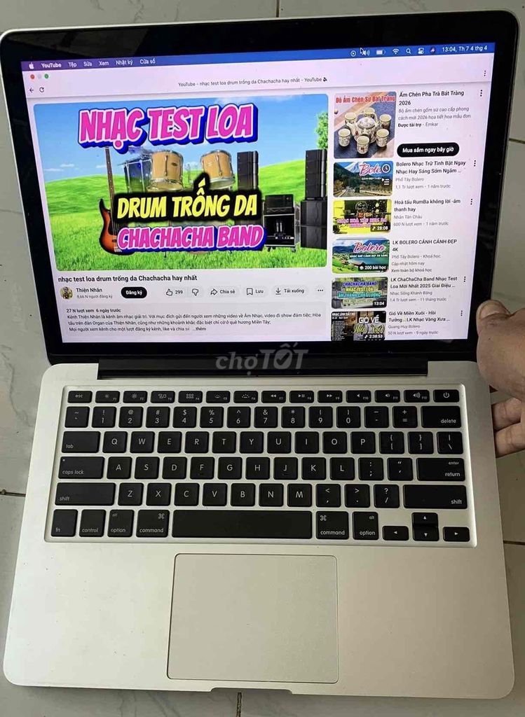 Apple Macbook Pro 8GB/128GB Bạc. Mua bán Laptop tại Huyện Bình Đại Bến Tre được đăng bởi Mr KH hình 1