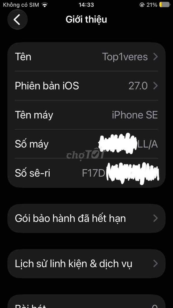 Apple iPhone SE 2 (2020) 64GB Đen. Mua bán Điện thoại tại Huyện Bắc Sơn Lạng Sơn được đăng bởi Quoc Trung hình 1