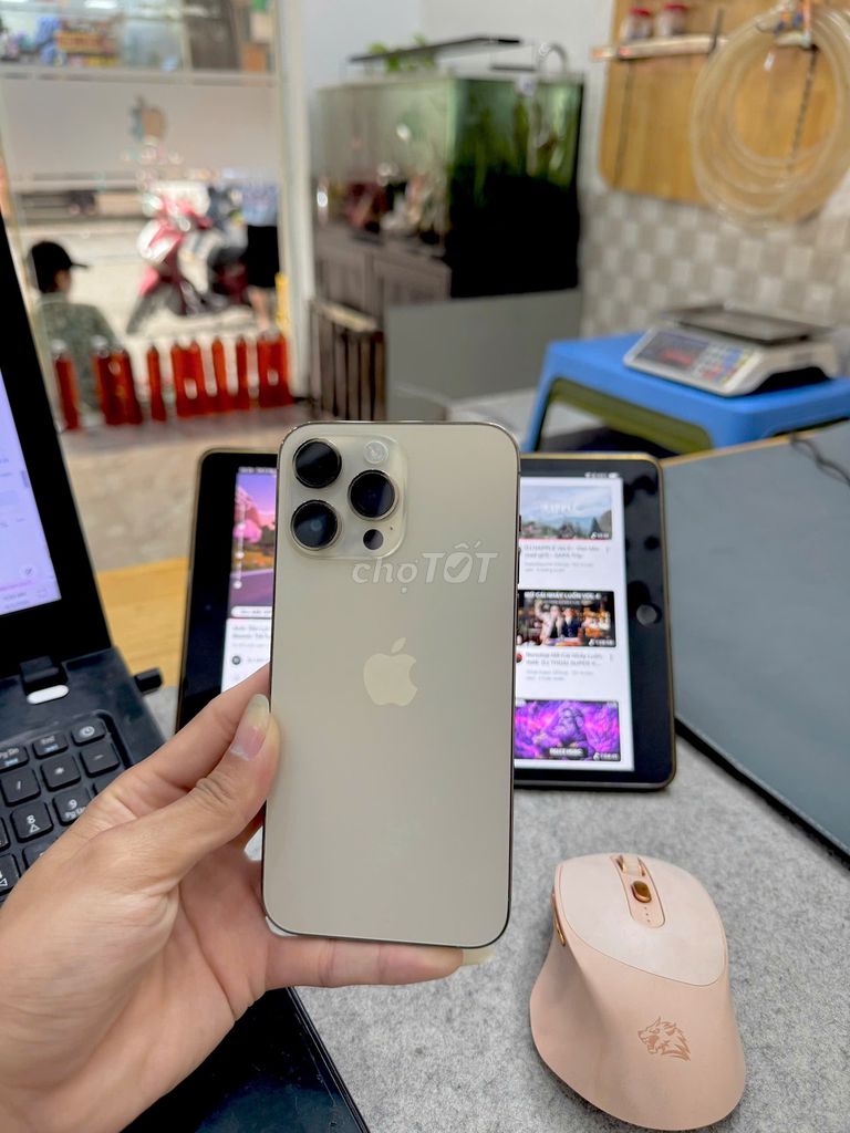 iPhone 14 Pro Max Vàng Pin cao 9x. Mua bán Điện thoại tại Quận Hoàng Mai Hà Nội được đăng bởi Trương Công Quân hình 1