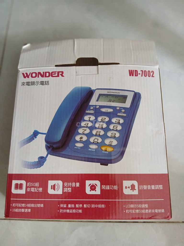 Điện thoại bàn Wonder WD-7002 Xanh. Mua bán Điện thoại tại Quận 8 Tp Hồ Chí Minh được đăng bởi Nhân Nghĩa nguyễn hình 1