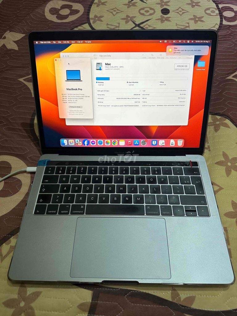 MacBook Pro 13.3inch 2017 - Intel Core i7/SSD 512G