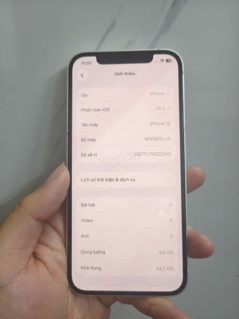 iPhone 12 64GB Trắng Mới pin thay mới. Mua bán Điện thoại tại Quận Hoàng Mai Hà Nội được đăng bởi nguyễn dũng hình 1