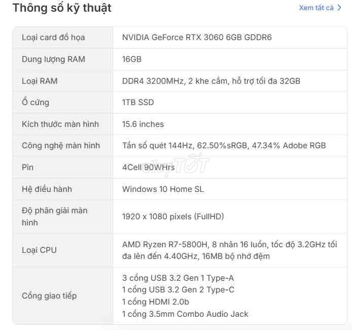 Laptop ASUS TUF Gaming FA506QM. Mua bán Laptop tại Thành phố Qui Nhơn Bình Định được đăng bởi Thanh hình 1