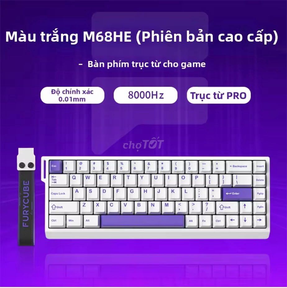Bàn phím cơ Furycube M68 HE Trắng. Mua bán Phụ kiện (Màn hình, Chuột...) tại Huyện Thủ Thừa Long An được đăng bởi Nguyễn Hữu Vinh hình 1