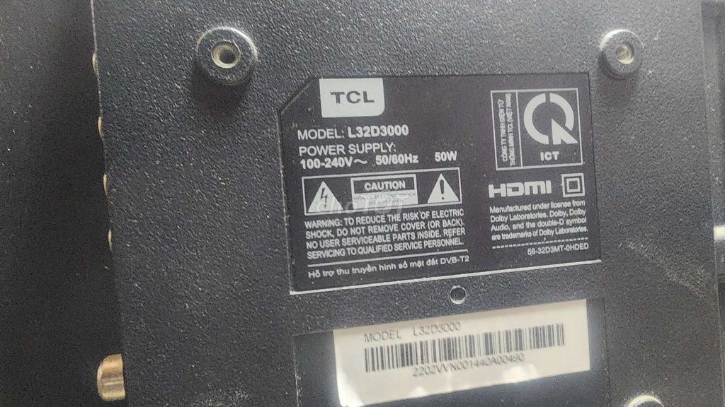 Tivi TCL L32D3000. Mua bán Tivi, Âm thanh tại Quận Thanh Khê Đà Nẵng được đăng bởi Hoang Nguyen hình 1