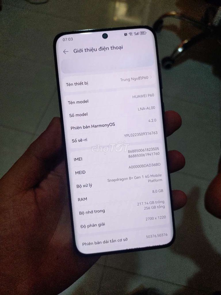 Huawei P60 Đen 256GB pin 95 nhận GL. Mua bán Điện thoại tại Quận Bình Tân Tp Hồ Chí Minh được đăng bởi Trung Ngô  hình 1