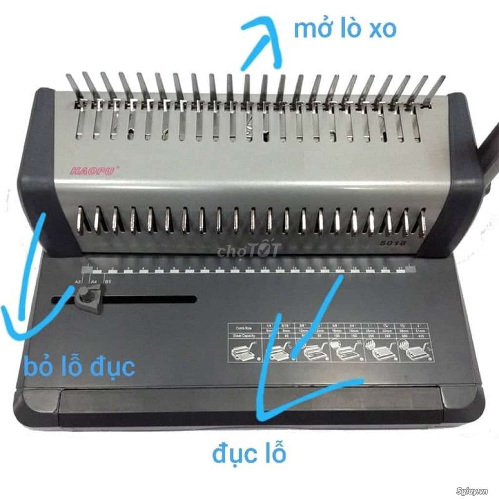 Máy đóng gáy lò xo nhựa hp5018. Mua bán Đồ dùng văn phòng tại Quận 4 Tp Hồ Chí Minh được đăng bởi Hải Trần hình 1