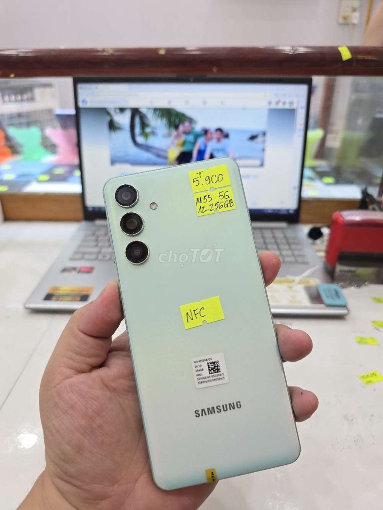 Samsung M55 5G - 12/256GB. Mua bán Điện thoại tại Thành phố Long Xuyên An Giang được đăng bởi Facebook Cầm Đồ Thúy Vân hình 1