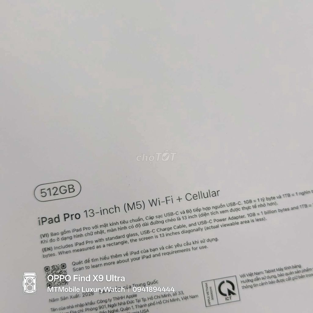 iPad Pro M5 13 inch 5G 512GB Mới 100% FPTShop. Mua bán Máy tính bảng tại Quận Thanh Xuân Hà Nội được đăng bởi Tuấn hình 1