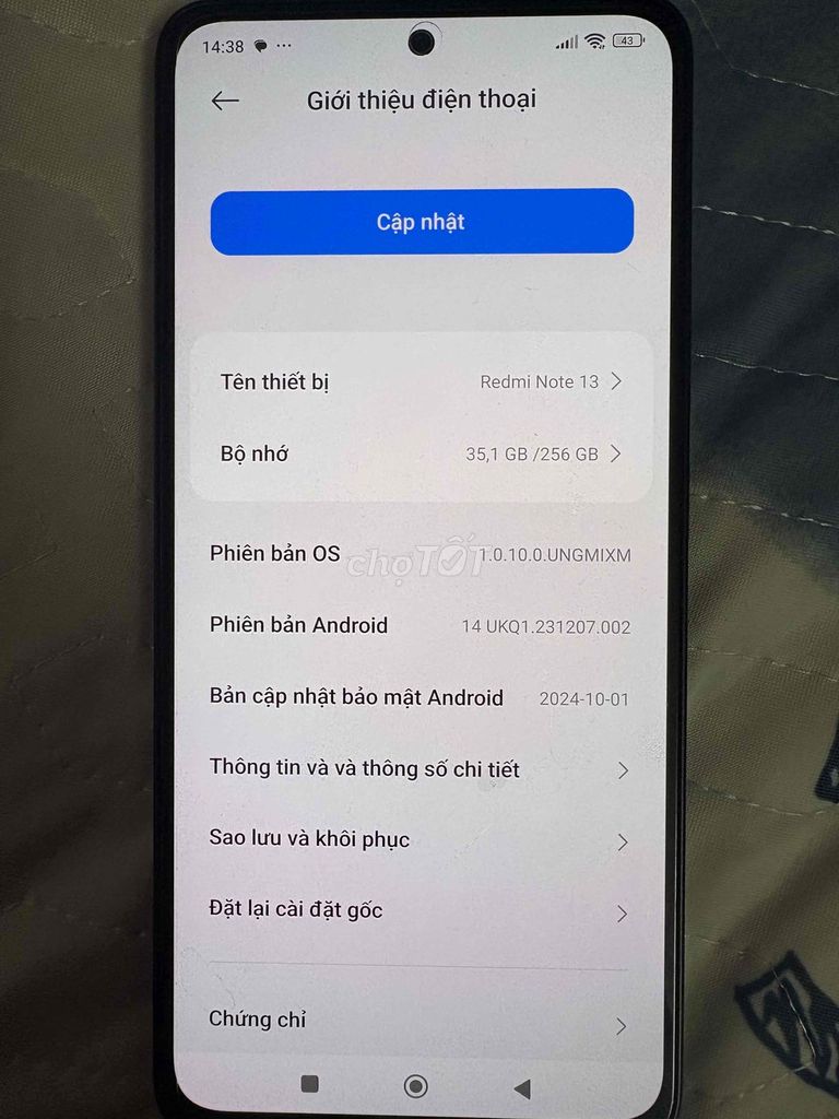 Redmi Note 13 8GB/256GB. Mua bán Điện thoại tại Huyện Vĩnh Thạnh Cần Thơ được đăng bởi Lê Duy Phong hình 1