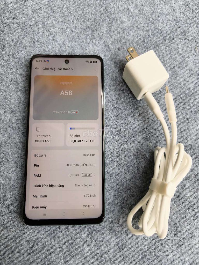 Oppo A58 8GB/128GB. Mua bán Điện thoại tại Quận Liên Chiểu Đà Nẵng được đăng bởi Bảo Lâm hình 1
