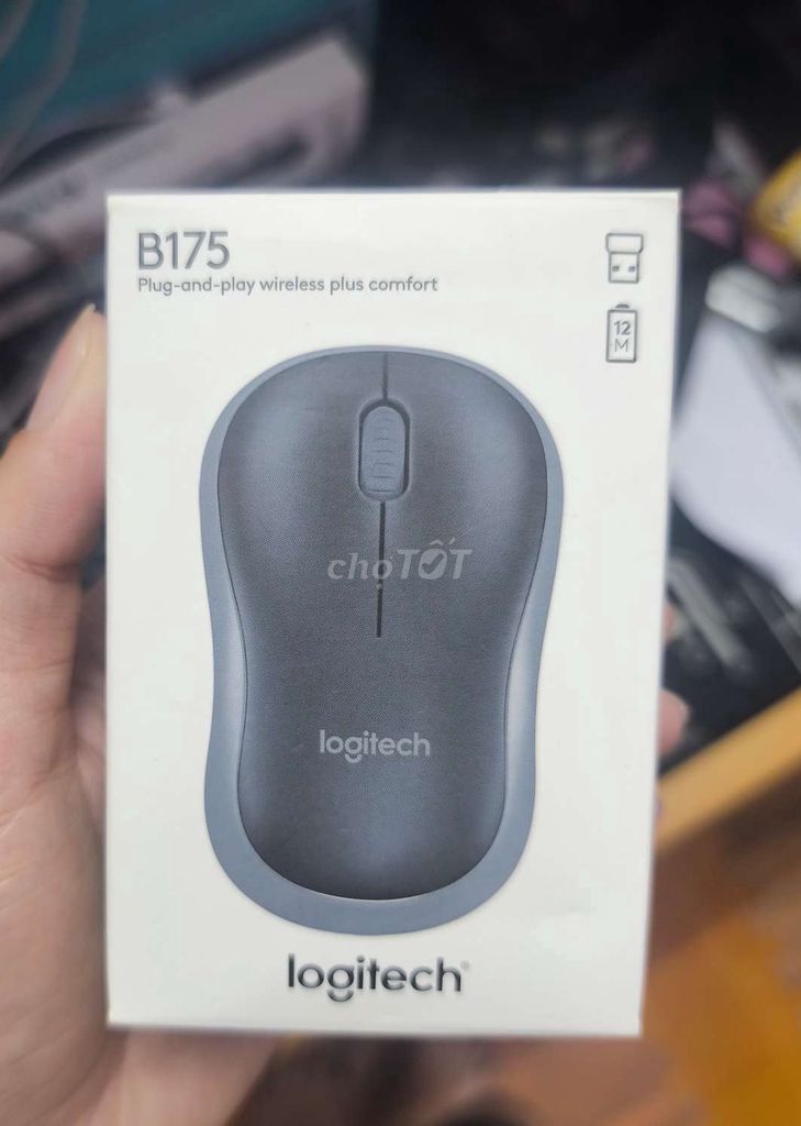 Chuột không dây Logitech B175 Xám. Mua bán Phụ kiện (Màn hình, Chuột...) tại Quận Ba Đình Hà Nội được đăng bởi Dragon zZz hình 1