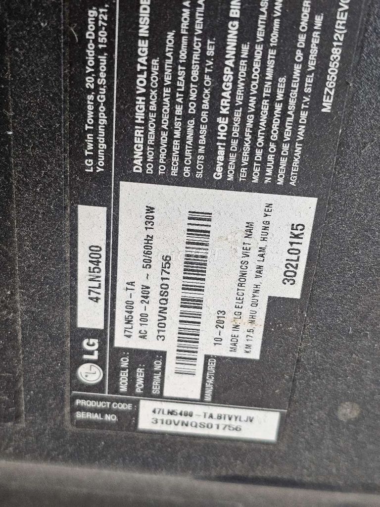 Tivi LG 47LN5400 47 inch. Mua bán Tivi, Âm thanh tại Quận Tân Bình Tp Hồ Chí Minh được đăng bởi A phát hình 1