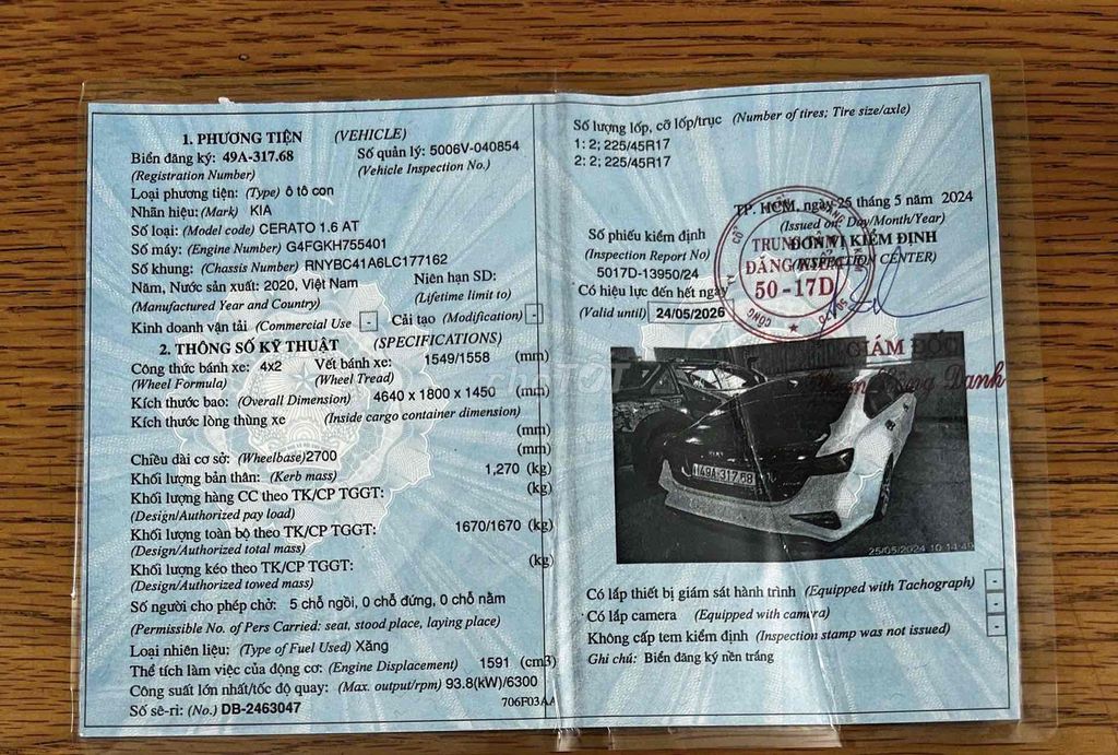 Kia Cerato 2020 1.6 AT Luxury  - 80000 km. Mua bán Ô tô tại Quận 7 Tp Hồ Chí Minh được đăng bởi văn Hạnh hình 2