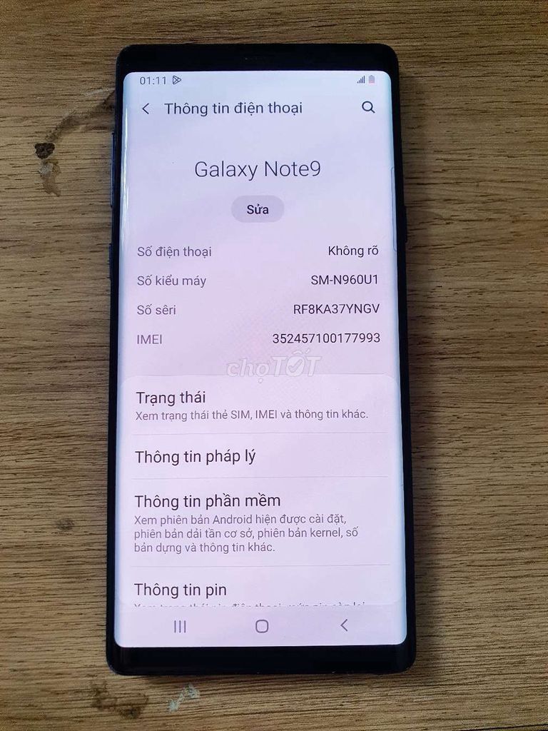 Samsung Galaxy Note9 xanh. Mua bán Điện thoại tại Quận Bình Tân Tp Hồ Chí Minh được đăng bởi linhkhang hình 1