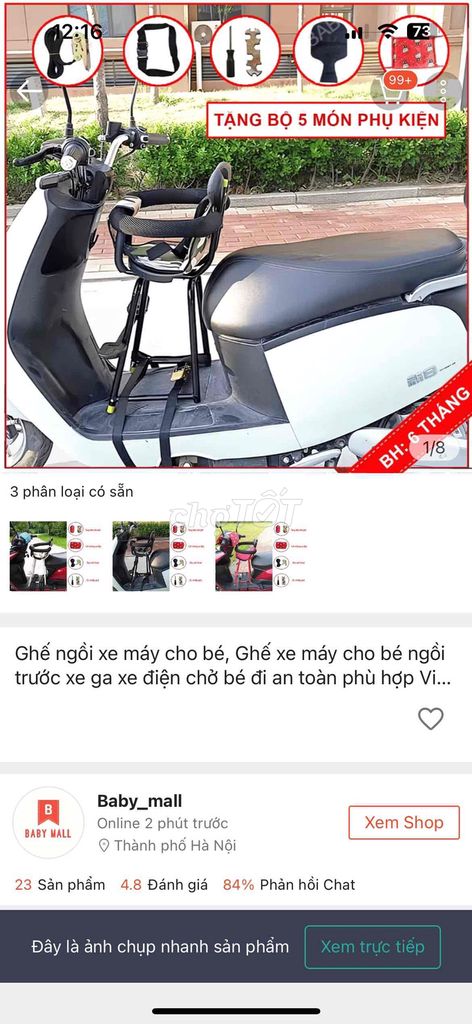 Ghế ngồi xe máy Kim loại Nhựa cho bé. Mua bán Mẹ và bé tại Thành phố Thủ Đức Tp Hồ Chí Minh được đăng bởi Trâm hình 1