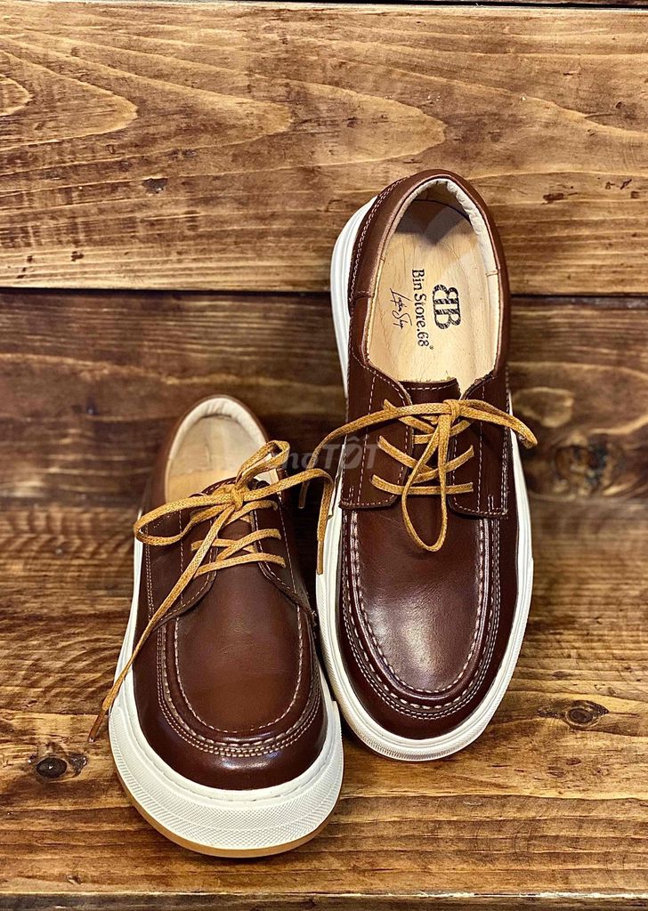 Giày da bò bền bỉ Da thật Nâu Unisex. Mua bán Giày dép tại Quận Hải Châu Đà Nẵng được đăng bởi Ngọc Hoà hình 1