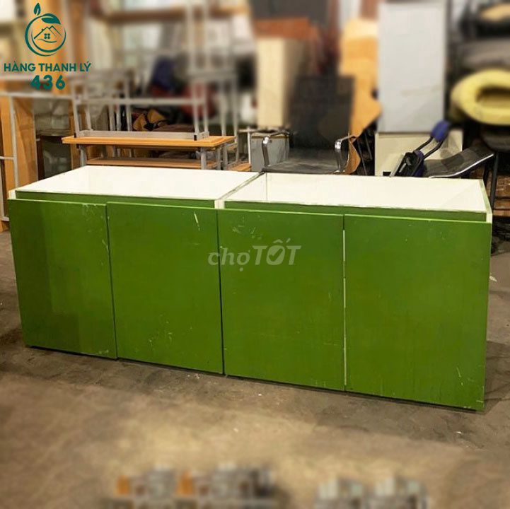 Tủ Bếp Dưới Gỗ Công Nghiệp Xanh Lá Đẹp 90%. Mua bán Tủ, kệ gia đình tại Quận 1 Tp Hồ Chí Minh được đăng bởi Hàng thanh lý 436 hình 1