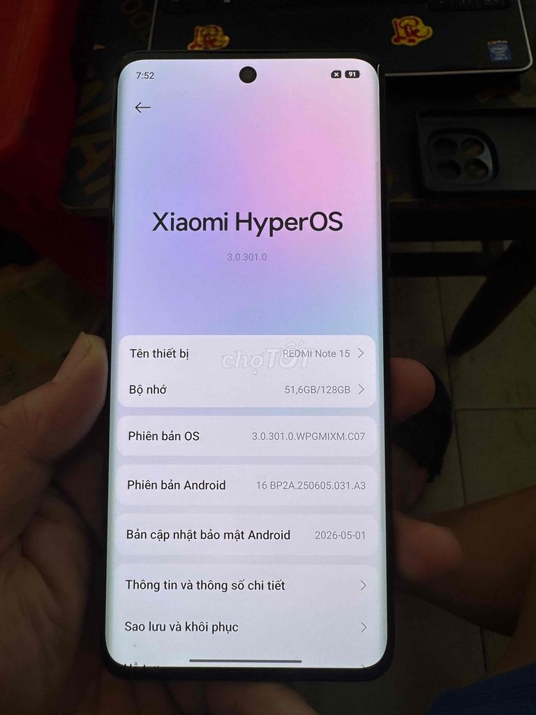 Xiaomi Redmi Note 15 8GB/128GB Đen. Mua bán Điện thoại tại Quận Liên Chiểu Đà Nẵng được đăng bởi Bách Đạt hình 1