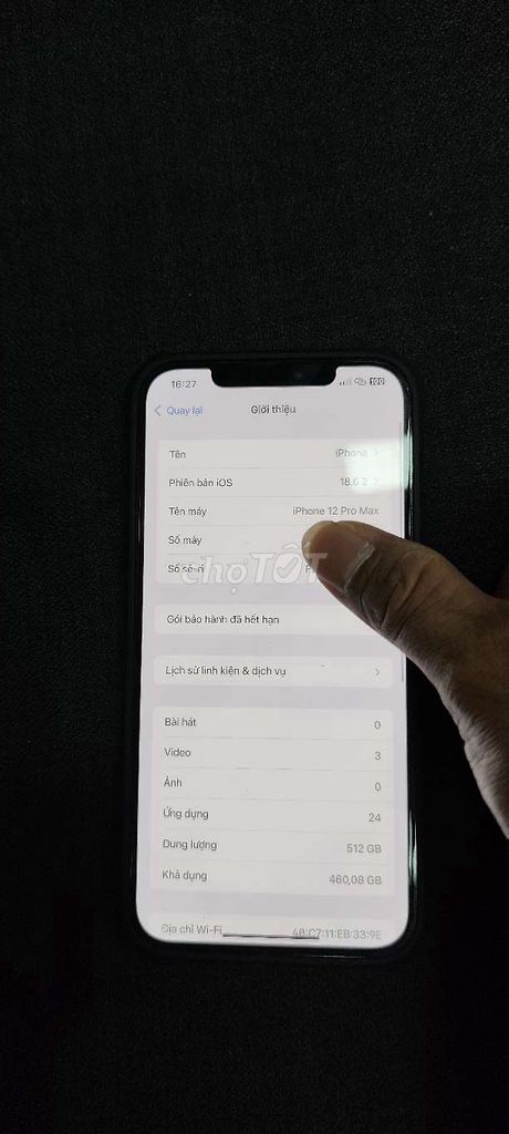 Apple iPhone 12 Pro Max 512GB Trắng. Mua bán Điện thoại tại Huyện Việt Yên Bắc Giang được đăng bởi Khải Minh hình 1