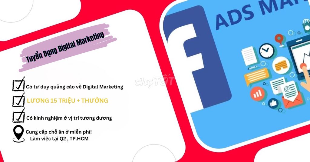 Tuyển dụng Digital Marketing(20 nhân sự)-ads fb,gg