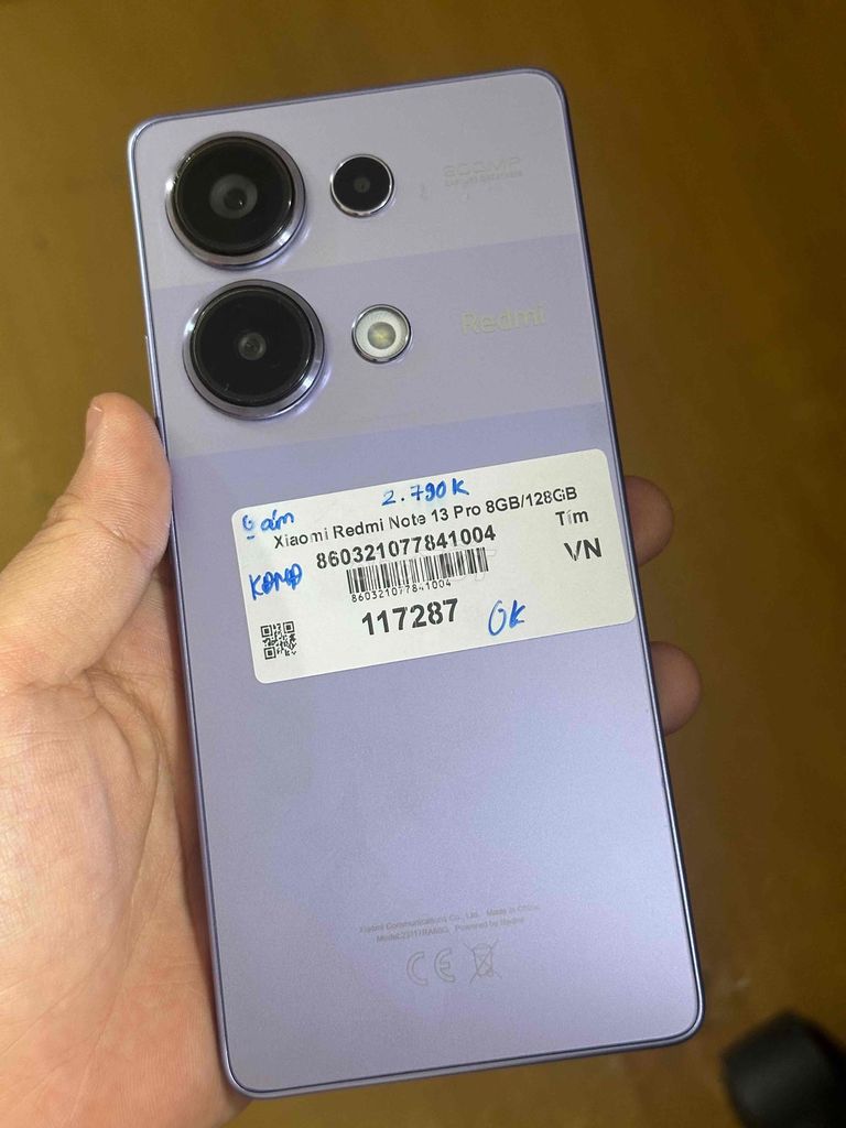 Redmi Note 13 Pro 8/128Gb. Máy zin chính hãng .. Mua bán Điện thoại tại Thành phố Thủ Đức Tp Hồ Chí Minh được đăng bởi Thanh Lý Hàng Qua Sử Dụng hình 1