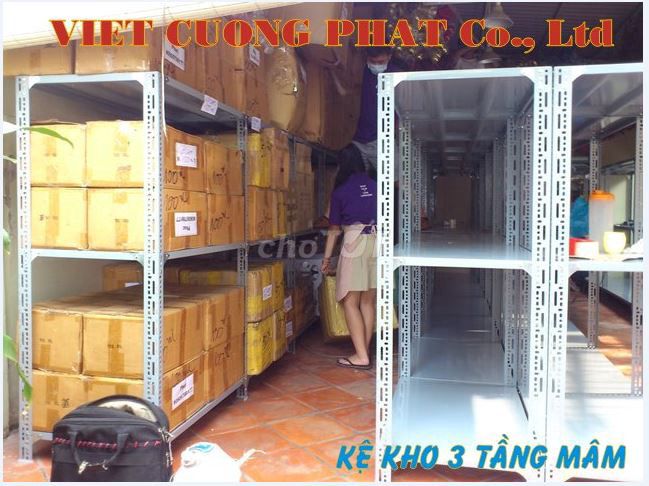 Kệ kho chứa hàng nặng. Kệ 3 tầng 100x60. Cao 1.5m. Mua bán Tủ, kệ gia đình tại Quận Bình Tân Tp Hồ Chí Minh được đăng bởi Kệ Thép V Lỗ Đa Năng hình 1