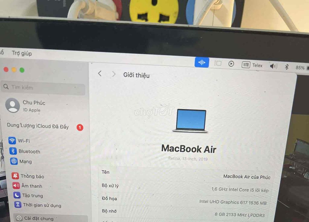 Apple MacBook Air 13-inch 2019. Mua bán Laptop tại Huyện Diễn Châu Nghệ An được đăng bởi Hà Linh hình 1