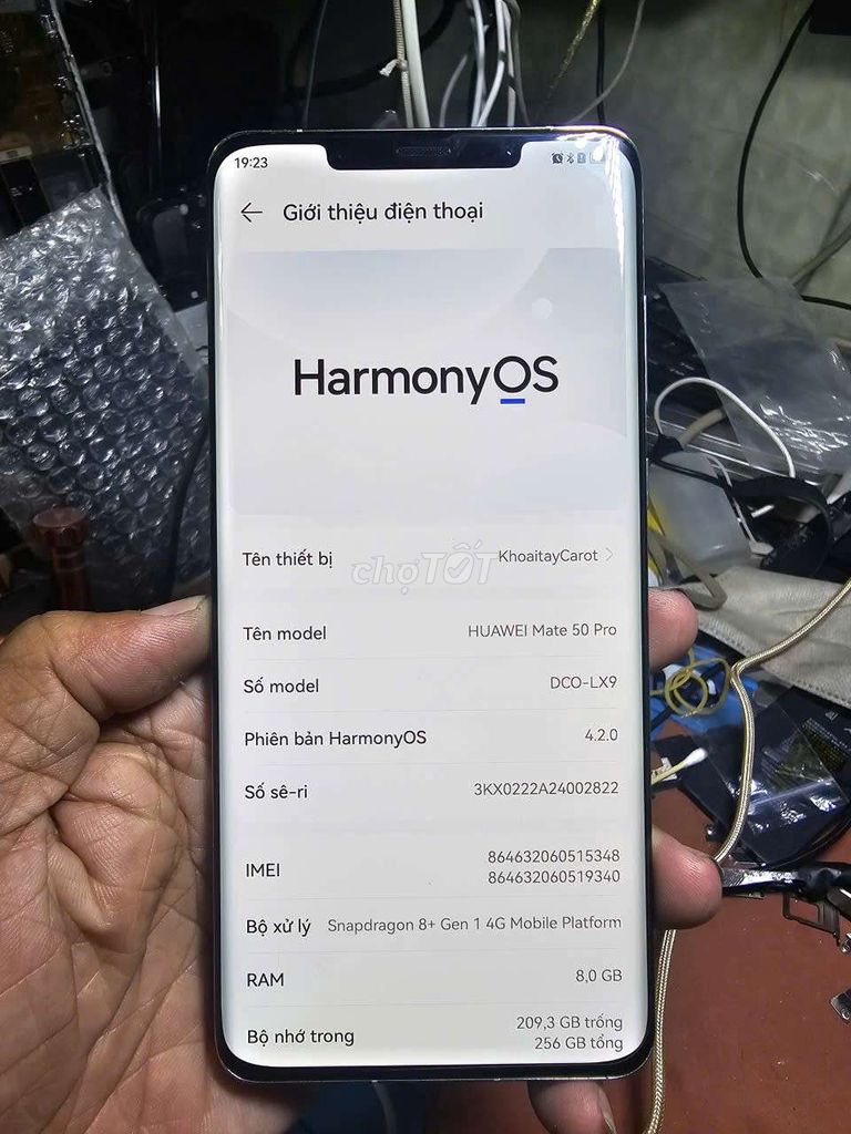 Huawei Mate 50 Pro 256GB 99% zin toàn bộ giá rẻ. Mua bán Điện thoại tại Quận 8 Tp Hồ Chí Minh được đăng bởi Thiên Hòa mobile  hình 1