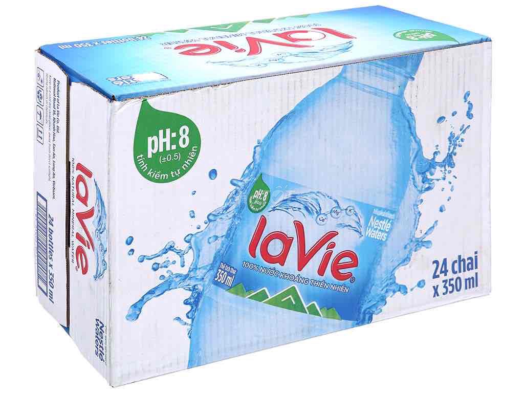 THÙNG NƯỚC KHOÁNG LAVIE 350ML – 24 CHAI