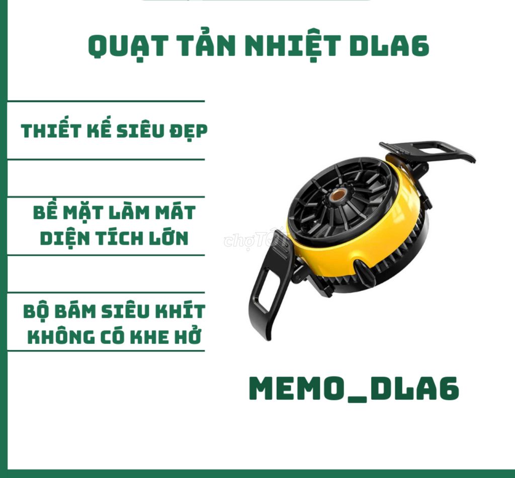 Quạt tản nhiệt điện thoại Memo DLA6 sò lạnh từ tí