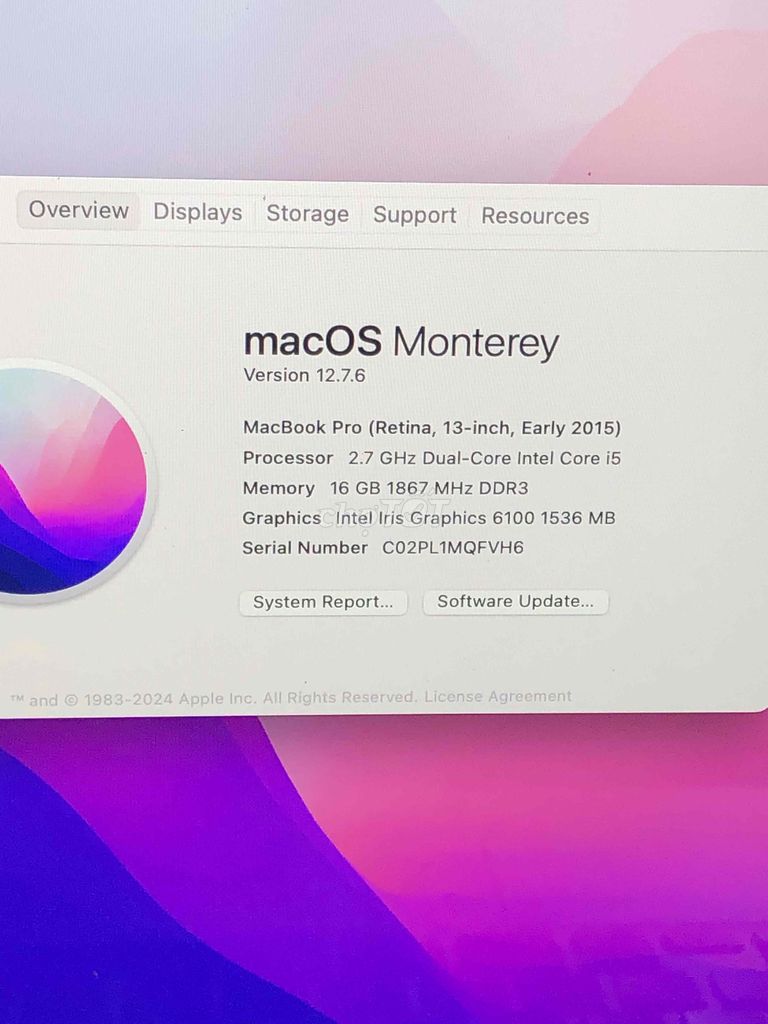 Apple MacBook Pro 2015 i5 13 inch 16GB/256GB Bạc. Mua bán Laptop tại Thành phố Thủ Đức Tp Hồ Chí Minh được đăng bởi Apple Shop hình 1