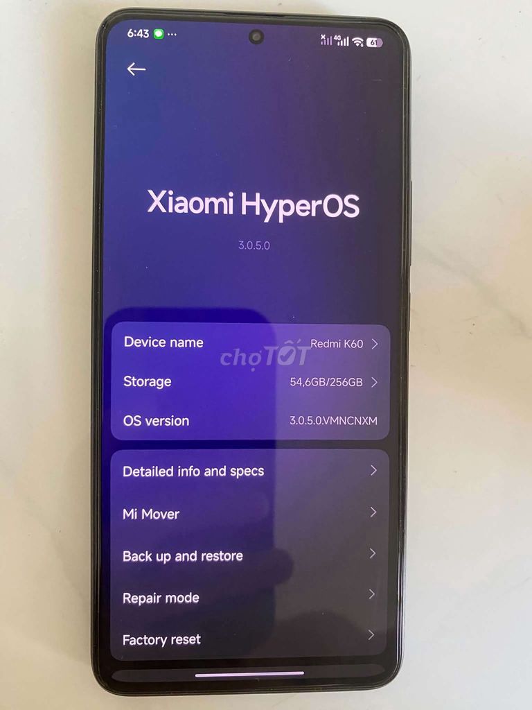 Xiaomi Redmi K60 256GB Đen 99% mới. Mua bán Điện thoại tại Quận Sơn Trà Đà Nẵng được đăng bởi hoan hình 1