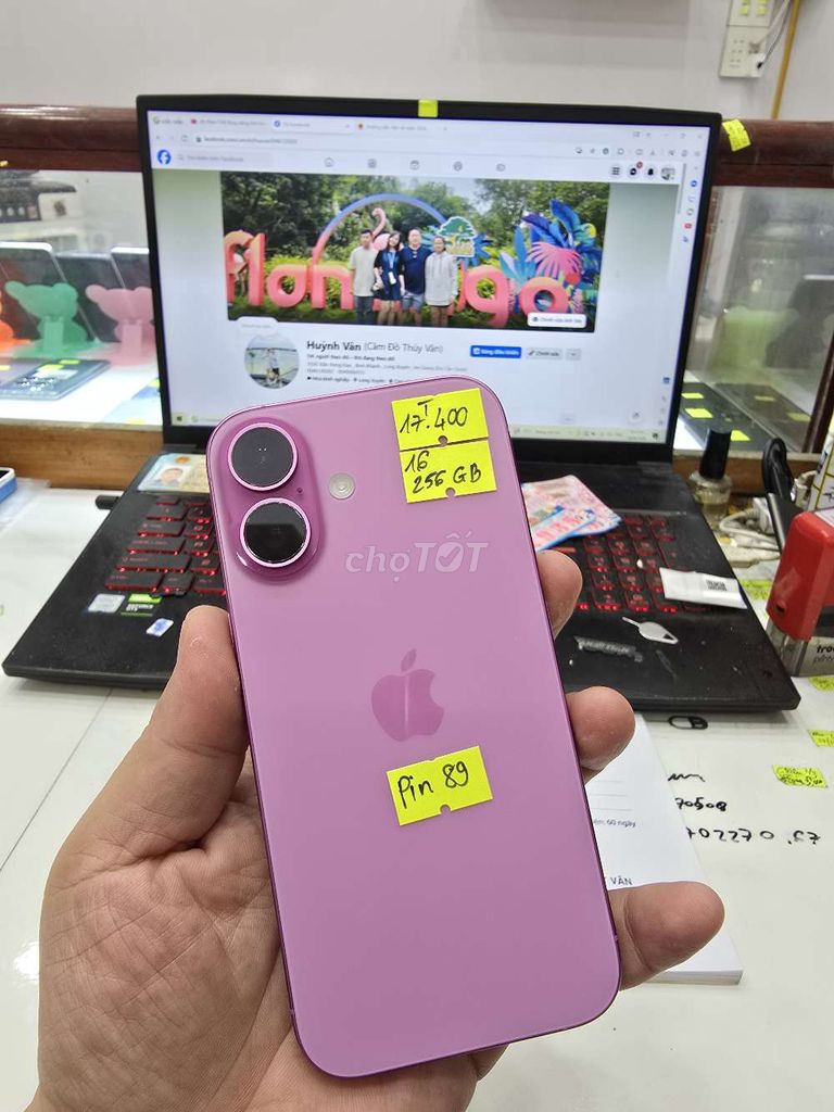 Iphone 16 - 256GB - Có Ổ Sim. Mua bán Điện thoại tại Thành phố Long Xuyên An Giang được đăng bởi Facebook Cầm Đồ Thúy Vân hình 1