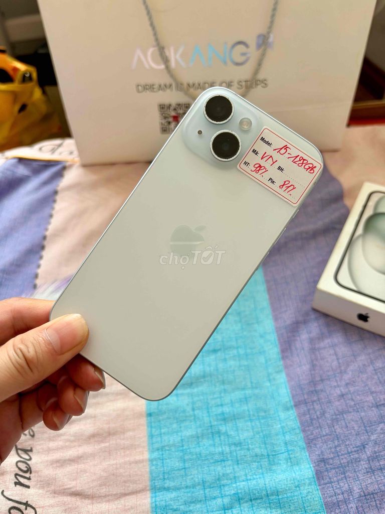 Apple iPhone 15 128GB Xanh Việt Nam zin áp. Mua bán Điện thoại tại Quận Đống Đa Hà Nội được đăng bởi Quý Hoàng hình 1