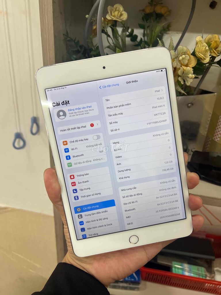 IPAD MINI 4/ 128GB/ WIFI + SIM 4G/ Zin/ Full CN