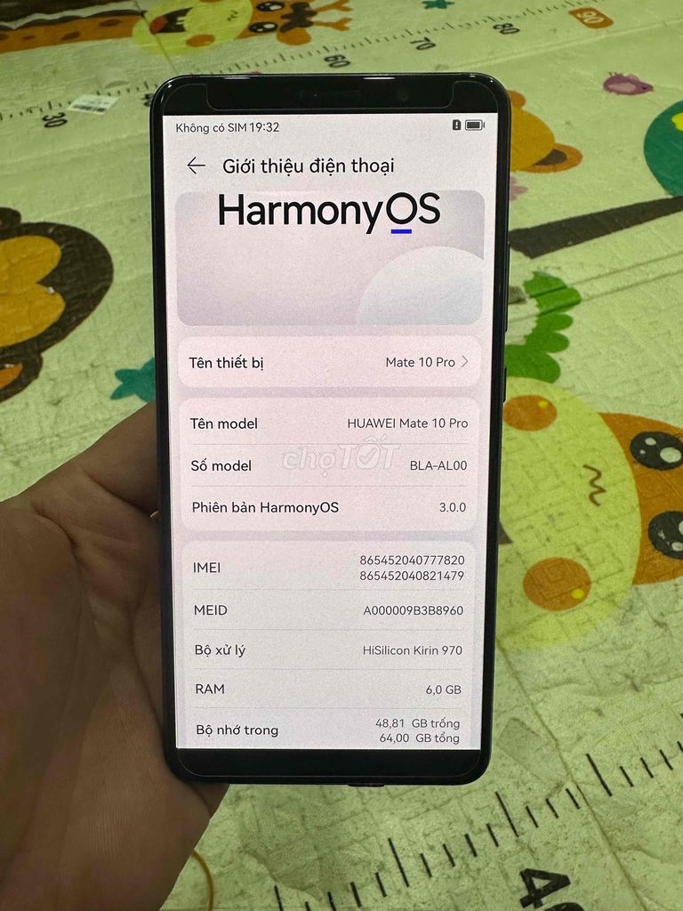 Huawei Mate 10 Pro 64GB Đen. Mua bán Điện thoại tại Quận Hoàng Mai Hà Nội được đăng bởi Yến Trang hình 1