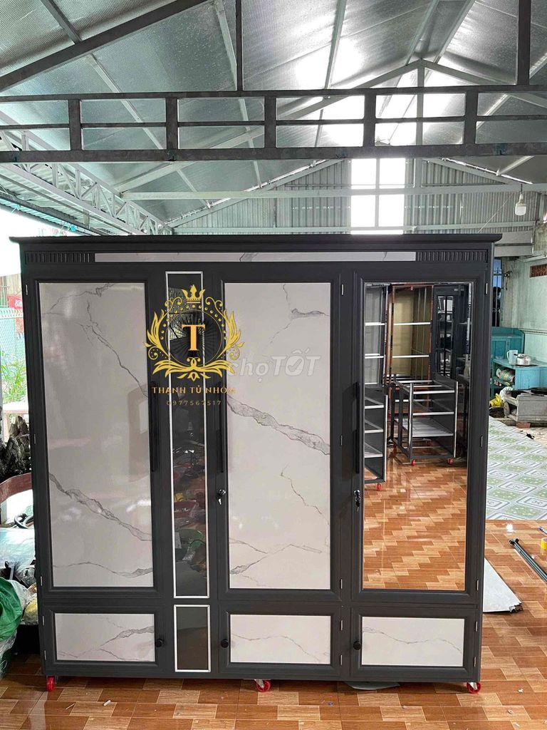 Tủ quần áo Nhôm Xingfa Xám. Mua bán Tủ, kệ gia đình tại Huyện Chợ Mới An Giang được đăng bởi Đặng Hiếu Thạnh hình 1