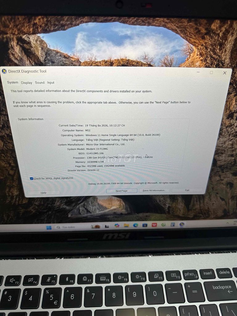 MSI 15 F13MG i5 1335U 15.6 inch 16GB/512GB. Mua bán Laptop tại Quận Nam Từ Liêm Hà Nội được đăng bởi Hiếu hình 1