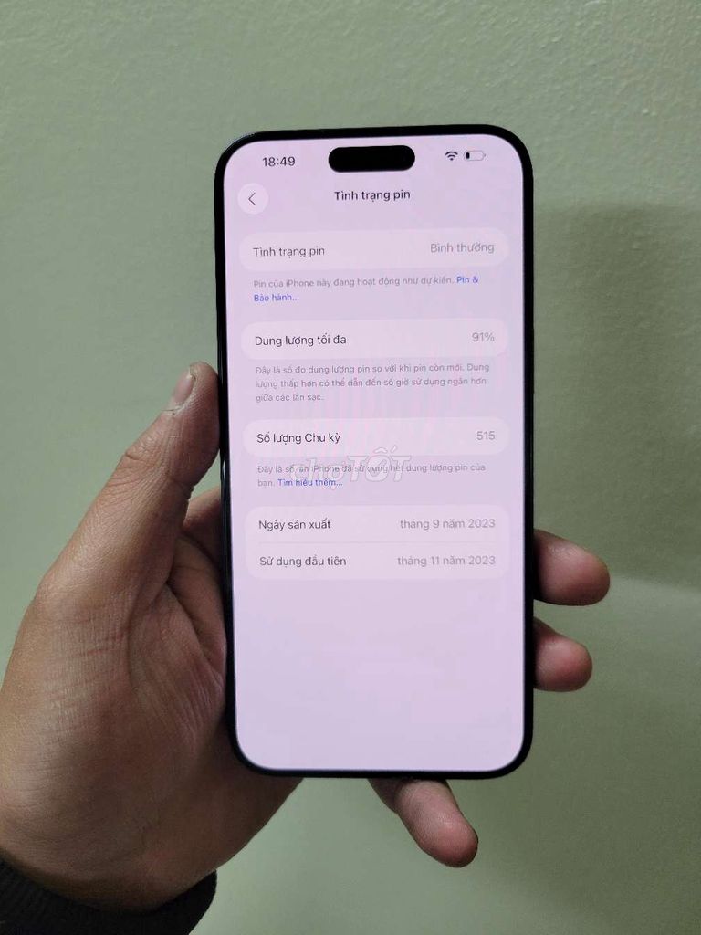 Apple iPhone 15 Pro Max 256GB Đen Như mới. Mua bán Điện thoại tại Huyện Hoài Đức Hà Nội được đăng bởi Nguyễn Đức anh  hình 1