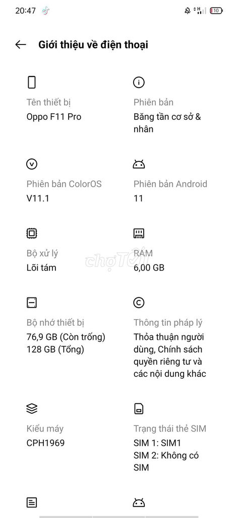 Oppo F11 Pro 128GB Nứt vỡ màn hình. Mua bán Điện thoại tại Huyện An Dương Hải Phòng được đăng bởi Hữu Lộc Vũ hình 1