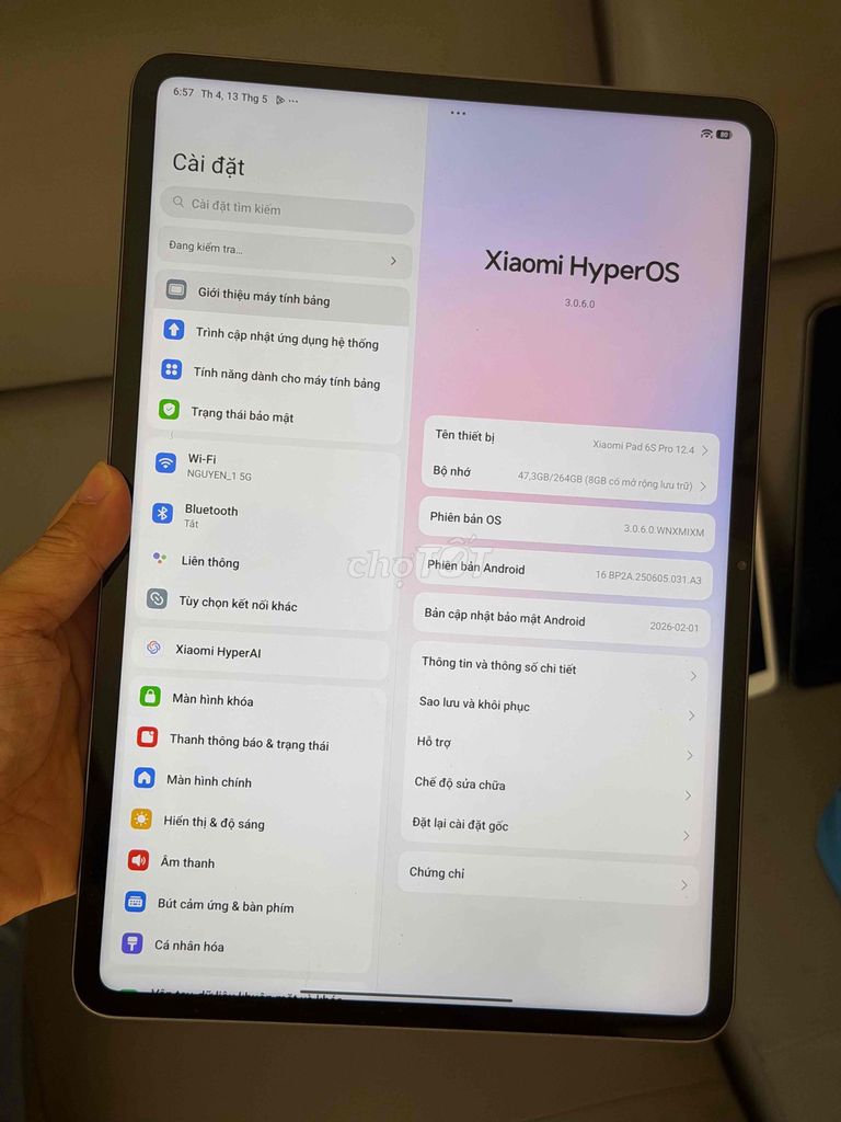 Xiaomi Mipad 6s Pro 8GB/256GB chính hãng. Mua bán Máy tính bảng tại Thành phố Thủ Đức Tp Hồ Chí Minh được đăng bởi Nguyên hình 1