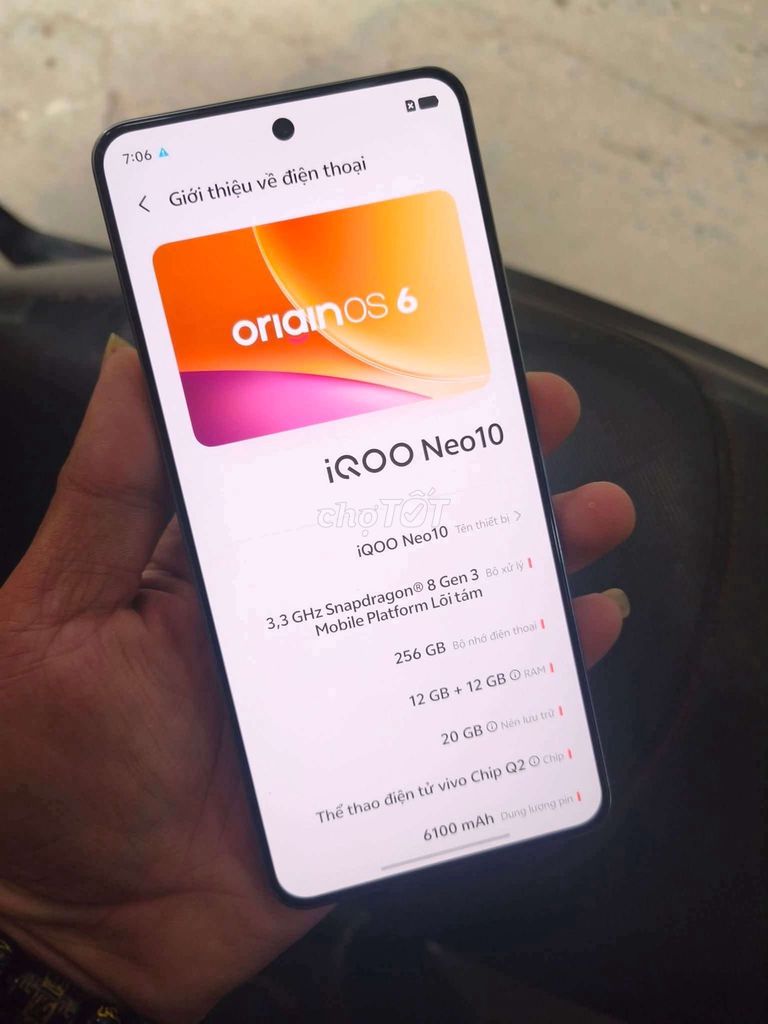 Vivo iQOO Neo 10 256GB Như mới 99%. Mua bán Điện thoại tại Huyện Xuân Lộc Đồng Nai được đăng bởi Hoàng hình 1