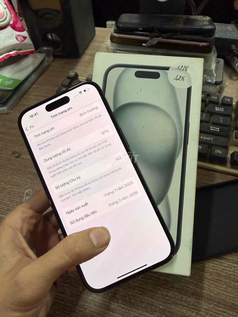 Apple iPhone 15 128GB Đen Đã sử dụng. Mua bán Điện thoại tại Huyện Tân Biên Tây Ninh được đăng bởi huy lâm hình 1