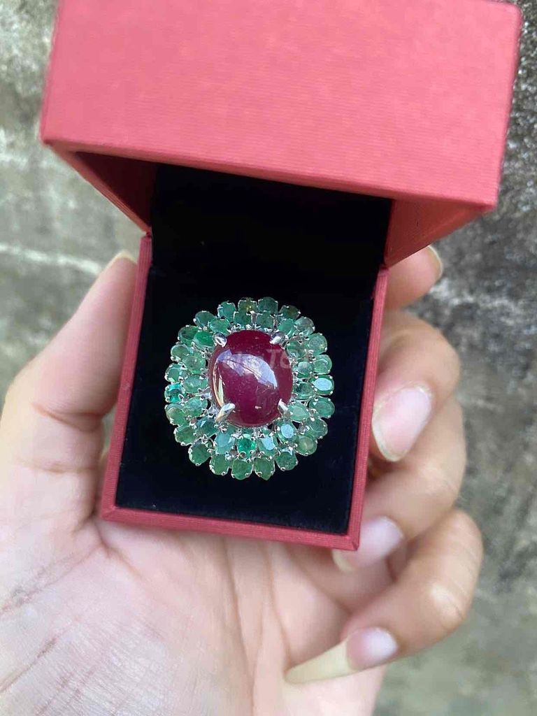 Nhẫn ngọc lục bảo ruby. Mua bán Phụ kiện thời trang khác tại Quận Sơn Trà Đà Nẵng được đăng bởi Mr Bin Jewelry hình 1