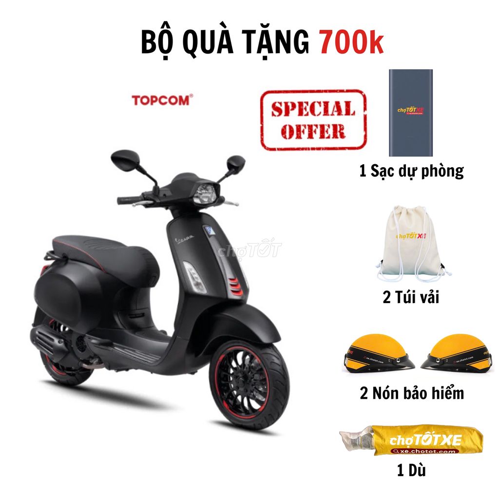 VESPA SPRINT CARBON 125 ABS - XE MÁY THỜI THƯỢNG