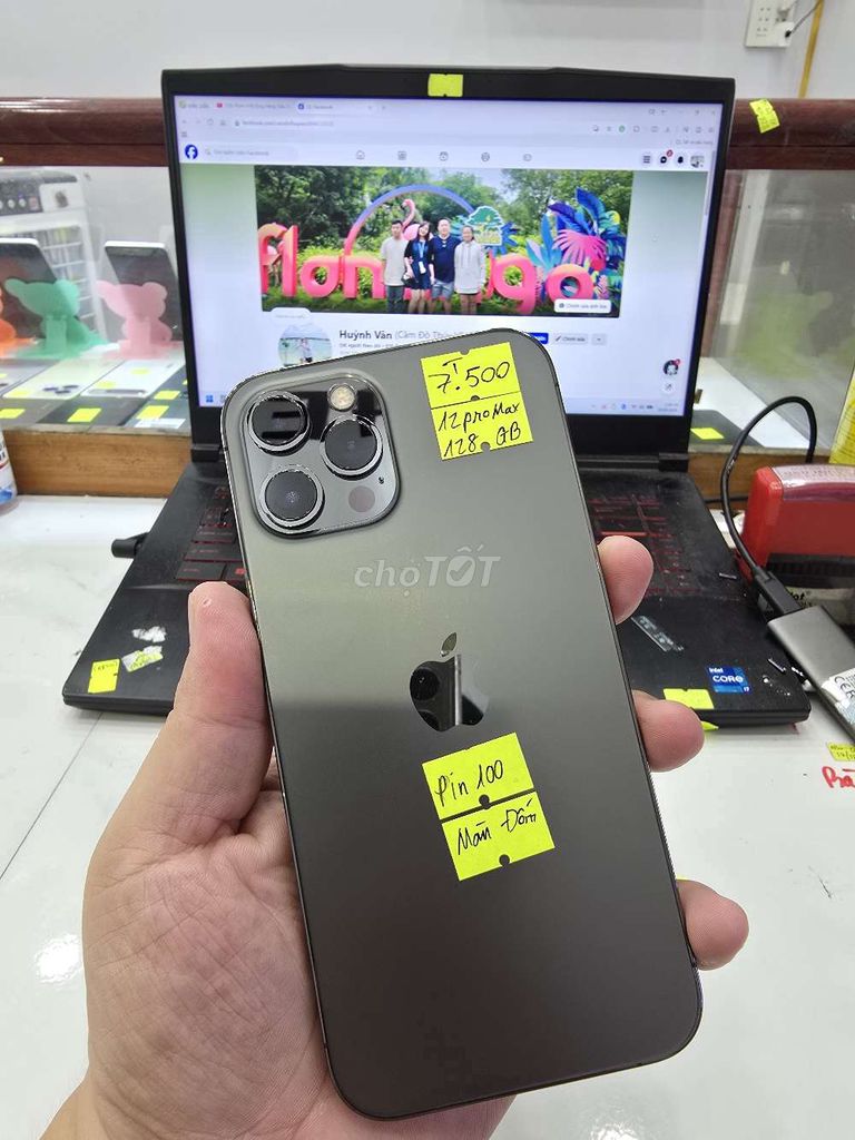 Apple iPhone 12 Pro Max 128GB Xám. Mua bán Điện thoại tại Thành phố Long Xuyên An Giang được đăng bởi Facebook Cầm Đồ Thúy Vân hình 1