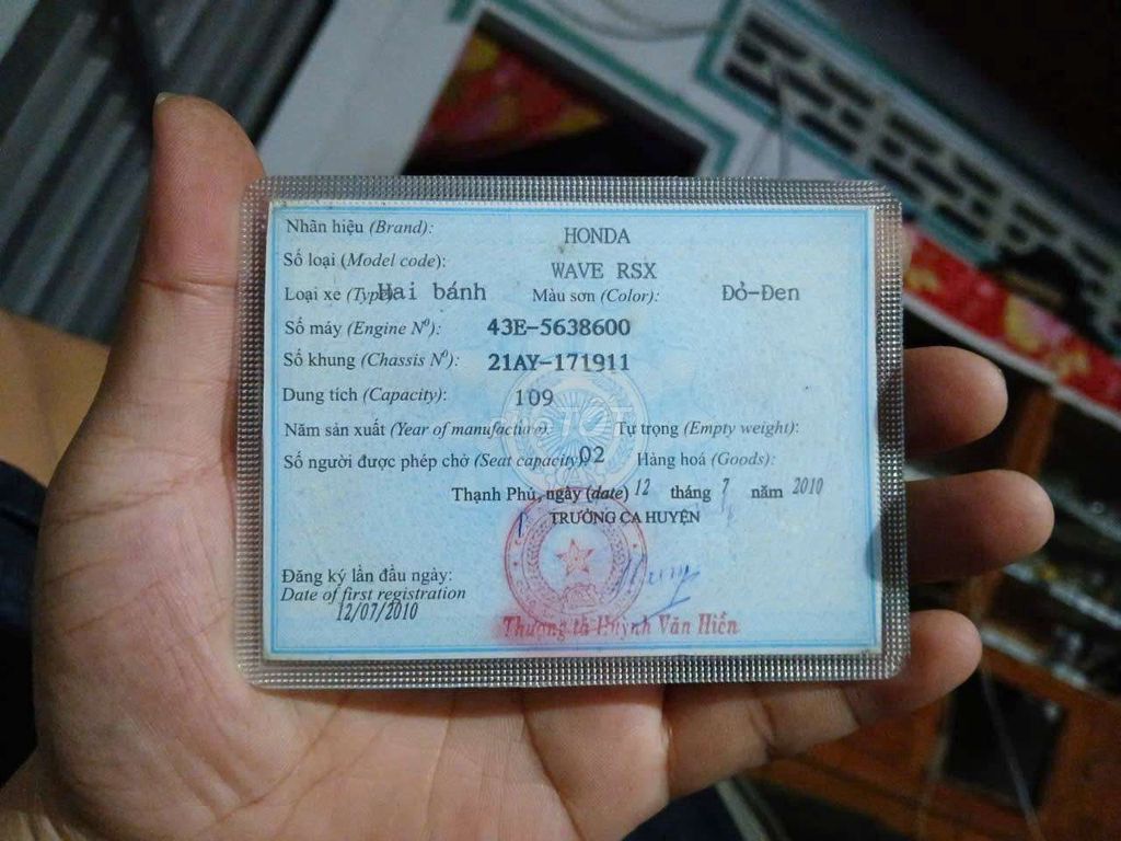 Honda Wave RSX 2010 Đỏ-Đen. Mua bán Xe máy tại Thị xã Long Mỹ Hậu Giang được đăng bởi phát lộc tài hình 6