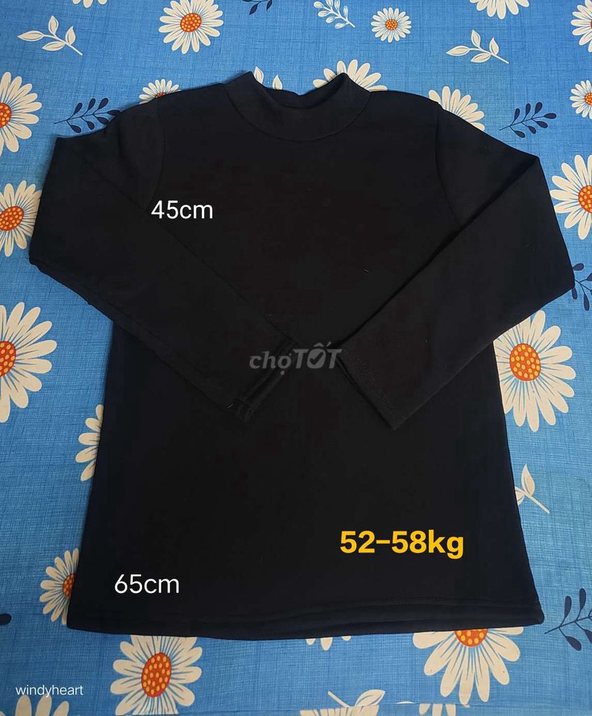 Áo thun đen tay dài size 52-58kg. Mua bán Quần áo tại Quận 8 Tp Hồ Chí Minh được đăng bởi Tùng Nguyên  hình 1