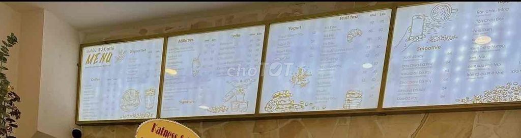 Hcm . Thanh lý bảng đèn led menu cho quán cf